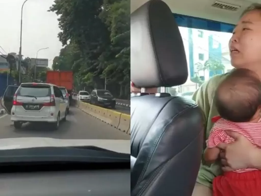 Hasil tangkapan layar aksi viral perusakan mobil di Tugu Proklamasi, Jakarta Pusat, Selasa (8/9/2020). (Instagram/westjurnalpalma)