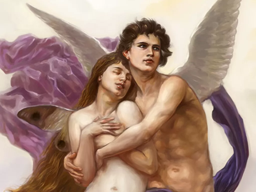 Ilustrasi Cupid dan Psyche. (wikimedia/William Bouguereau)