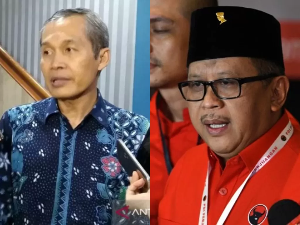 Kolase Wakil Ketua KPK Alexander Marwata dan Sekretaris Jenderal PDI Perjuangan Hasto Kristiyanto. (ANTARA)