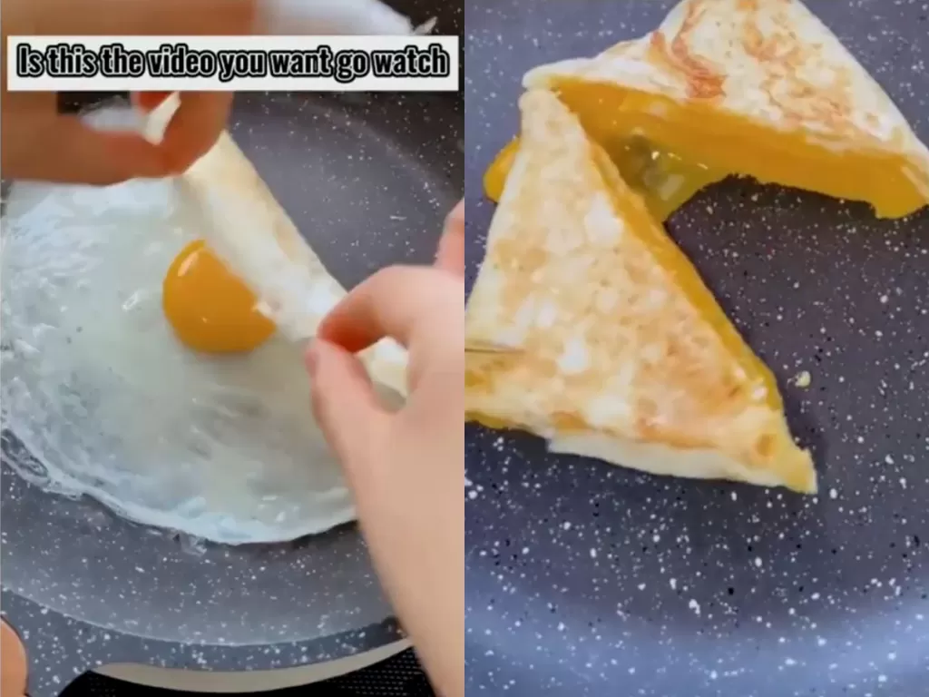 Masak telur seperti martabak. (Instagram/@makassar_iinfo)