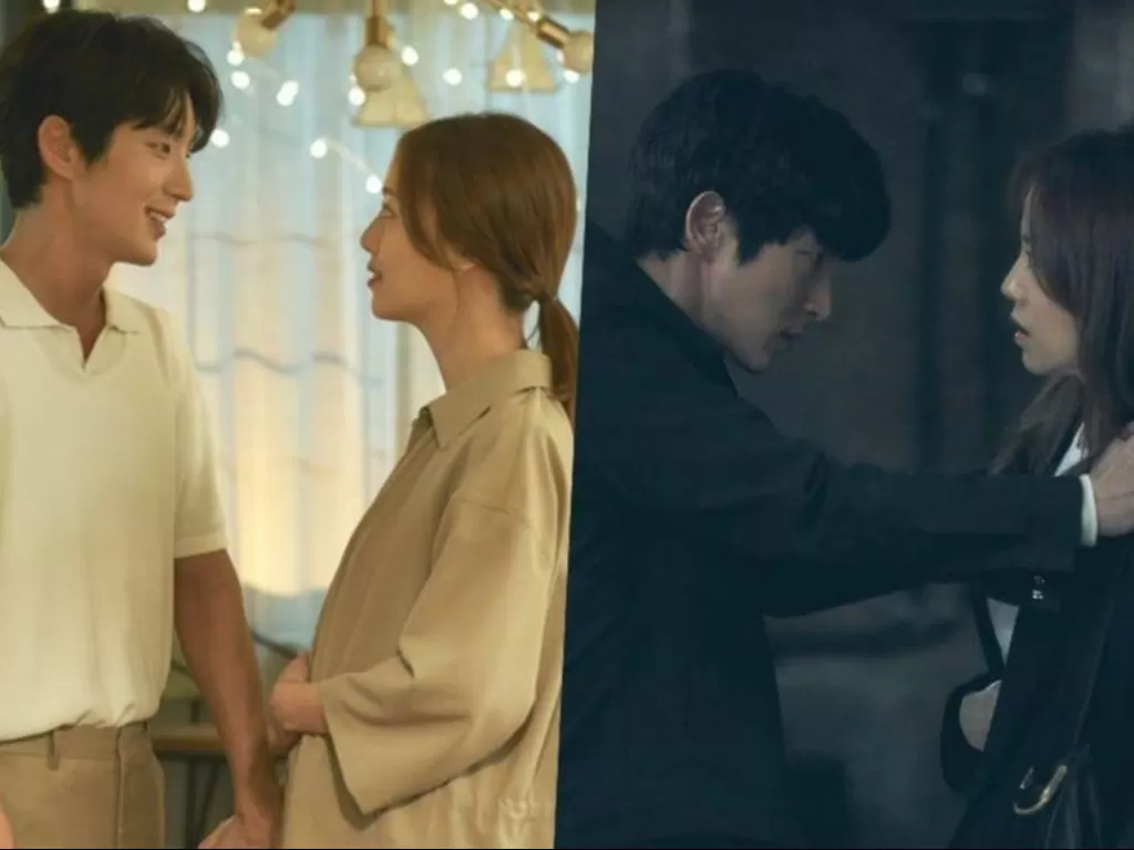 Lee Joon Gi dan Moon Chae Won dalam Flower of Evil. (tvN)