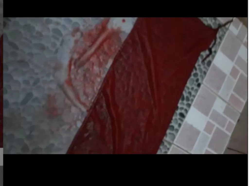 Bendera dicuci menggunakan darah haid menstruasi wanita (Instagram/@maya.maya635)