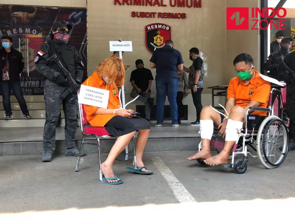 Rekonstruksi kasus mutilasi Kalibata City di Polda Metro Jaya, Jakarta, Jumat (19/9/2020). (INDOZONE/Samsudhuha Wildansyah)