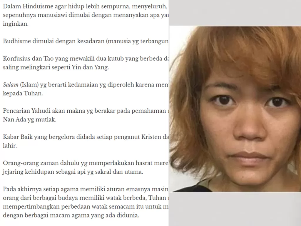 Laeli Atik Supriyatin (27), salah satu tersangka kasus pembunuhan dan mutilasi. (Ist)