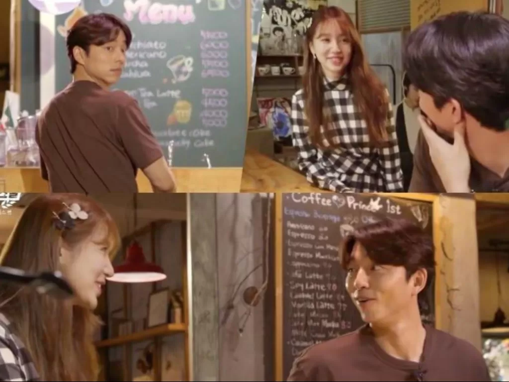 Gong Yoo dan Yoon Eun Hye dalam film dokumenter Coffe Prince. (Soompi/MBC)