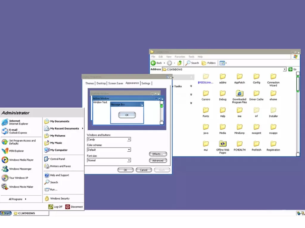 Tema di sistem operasi Windows XP yang terlihat seperti Mac (photo/The Verge)