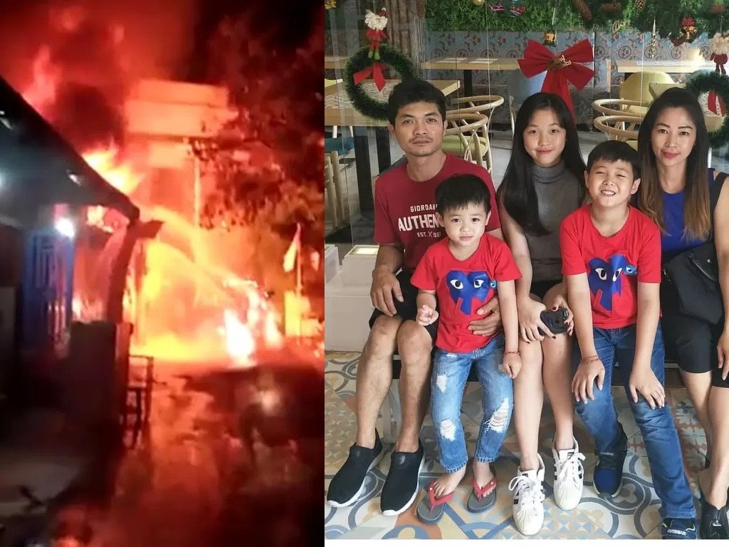 Satu keluarga tewas terpanggang terkena ledakan gas elpiji di Pematangsiantar, Sabtu malam (26/9/2020). (Ist)