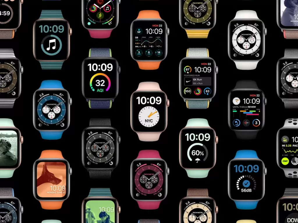 Tampilan WatchOS 7 terbaru untuk Apple Watch (photo/Apple)