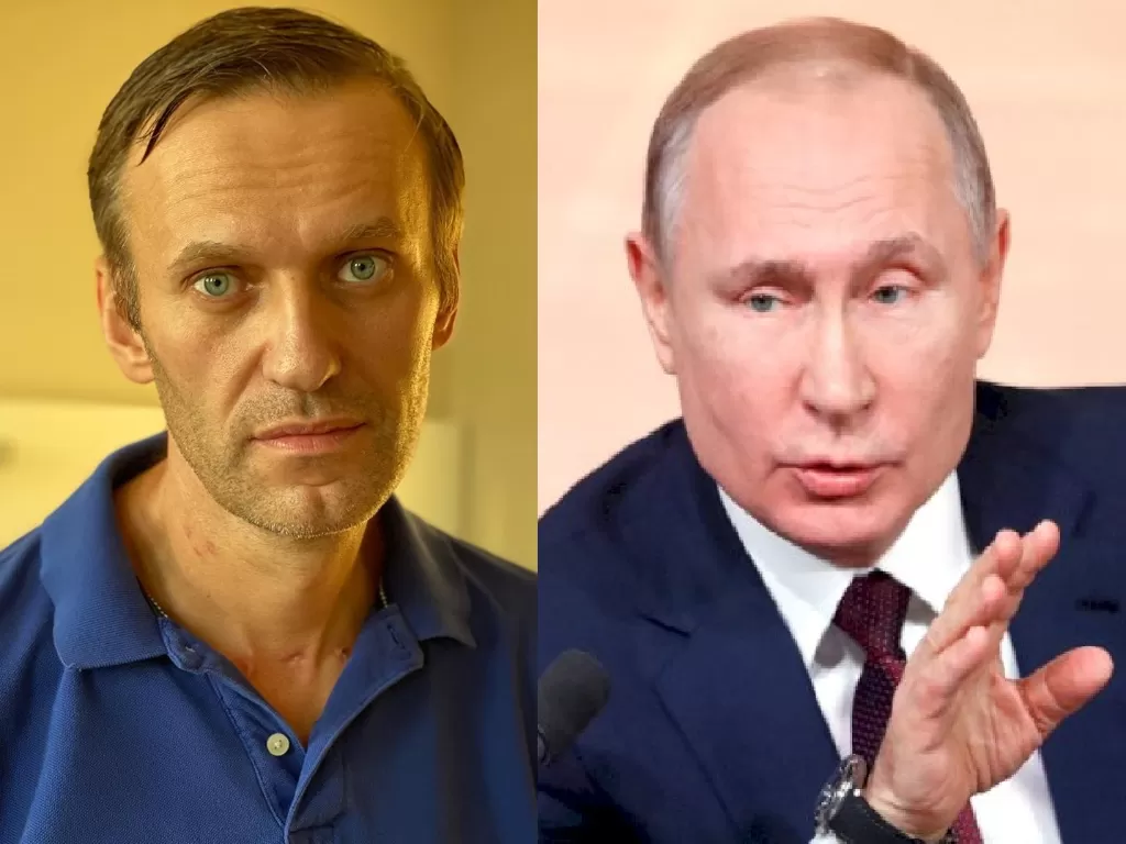Aktivis politik Rusia Alexei Navalny (Instagram/@Navalny), Presiden Rusia Vladimir Putin (REUTERS/Evgenia Novozhenina).