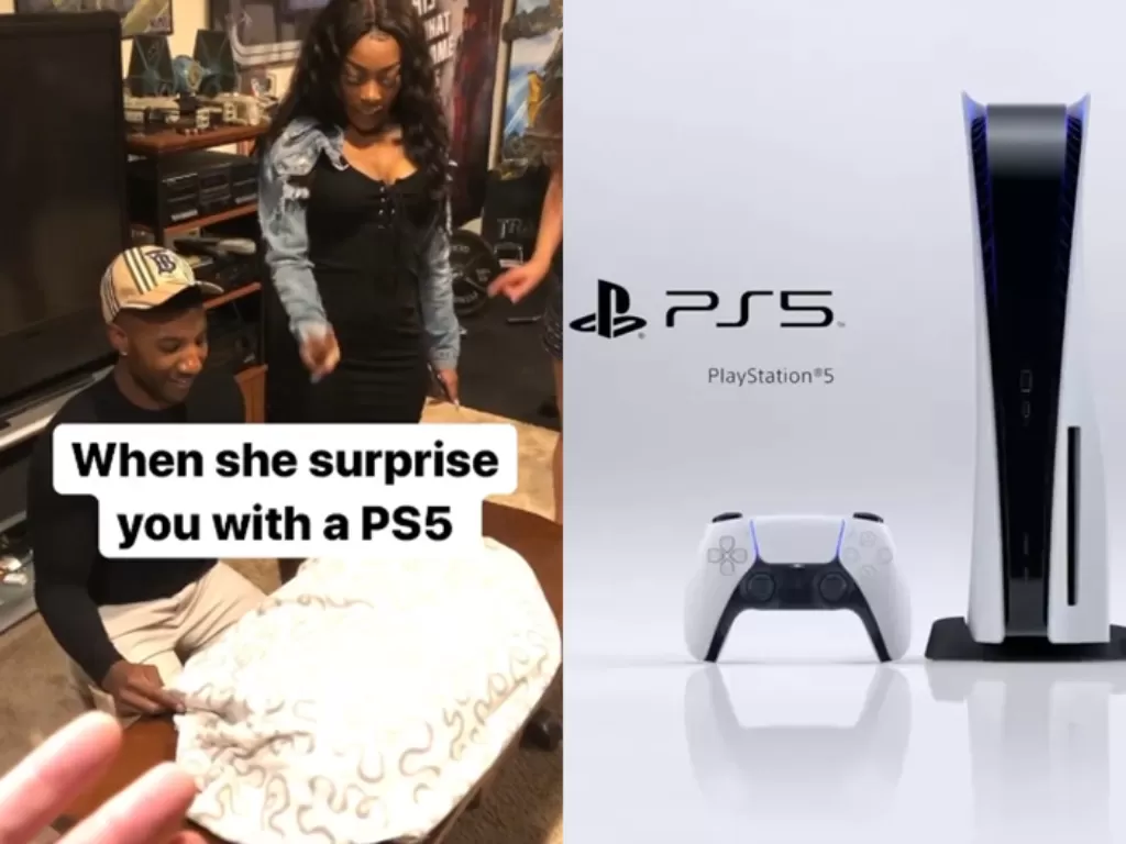 Diprank kado PS5 (Instagram/bmrtwins1 & PlayStation)