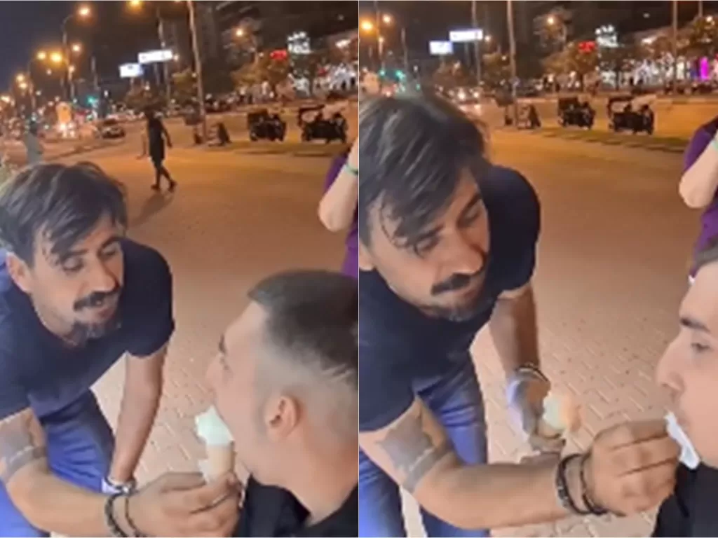 Penjual es krim Turki layani pembeli berkebutuhan khusus (Screenshot)