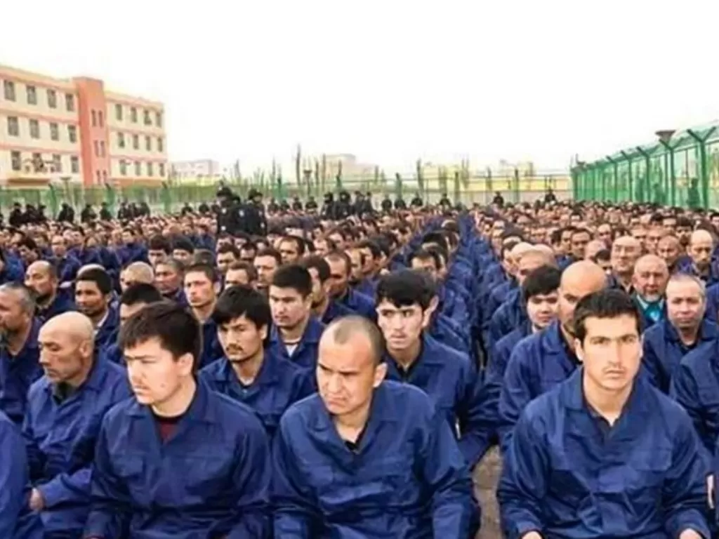 Kamp interniran bangsa Uighur di Xinjiang. (BBC)