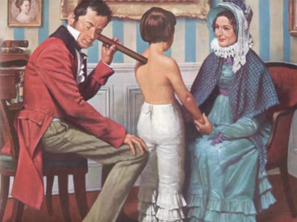Laennec dan stetoskopnya. (ncbi.nlm.nih.gov)