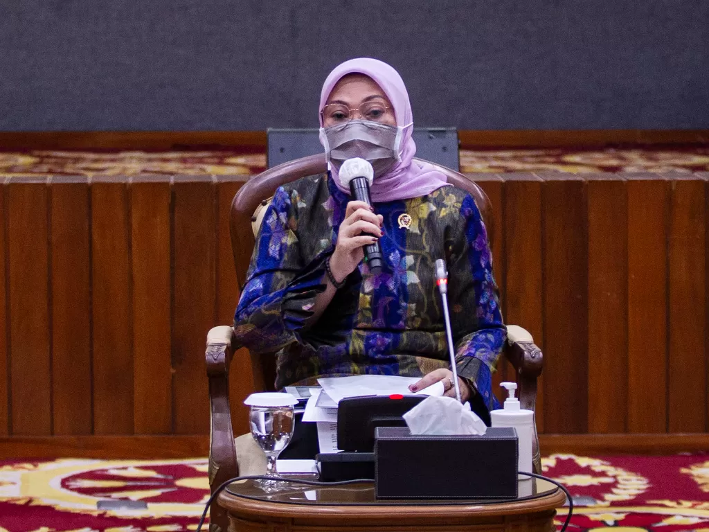Menteri Ketenagakerjaan Ida Fauziyah. (Photo/ANTARA FOTO/Dhemas Reviyanto)