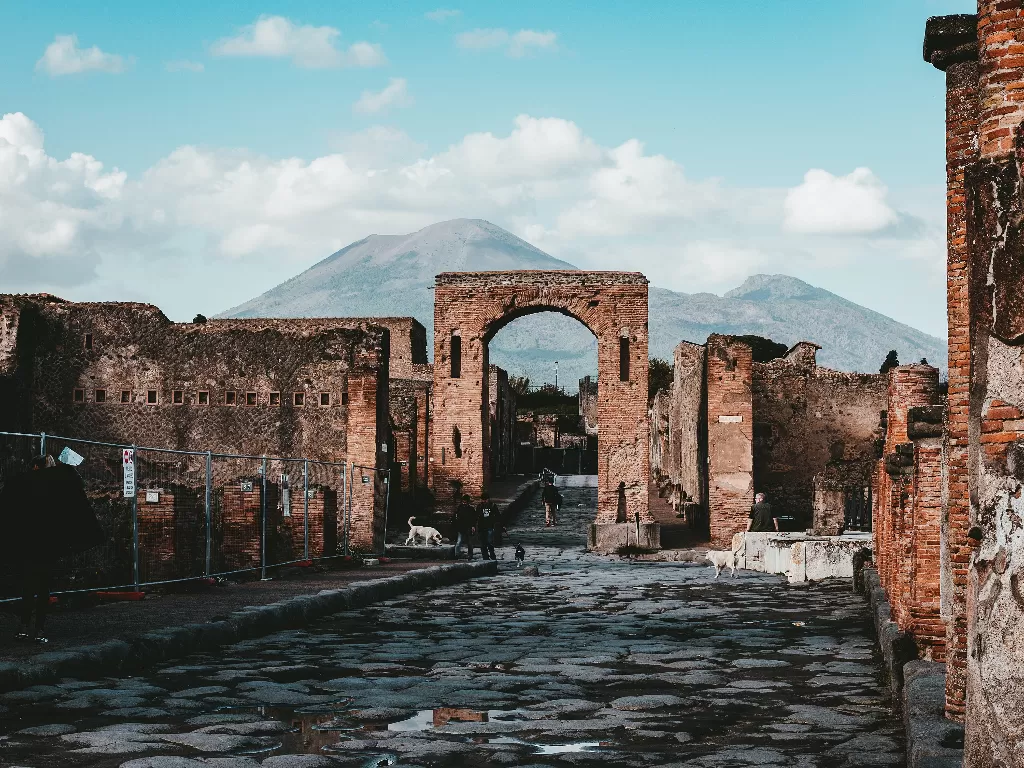 Reruntuhan di Pompeii. (Photo/Ilustrasi/Unsplash)