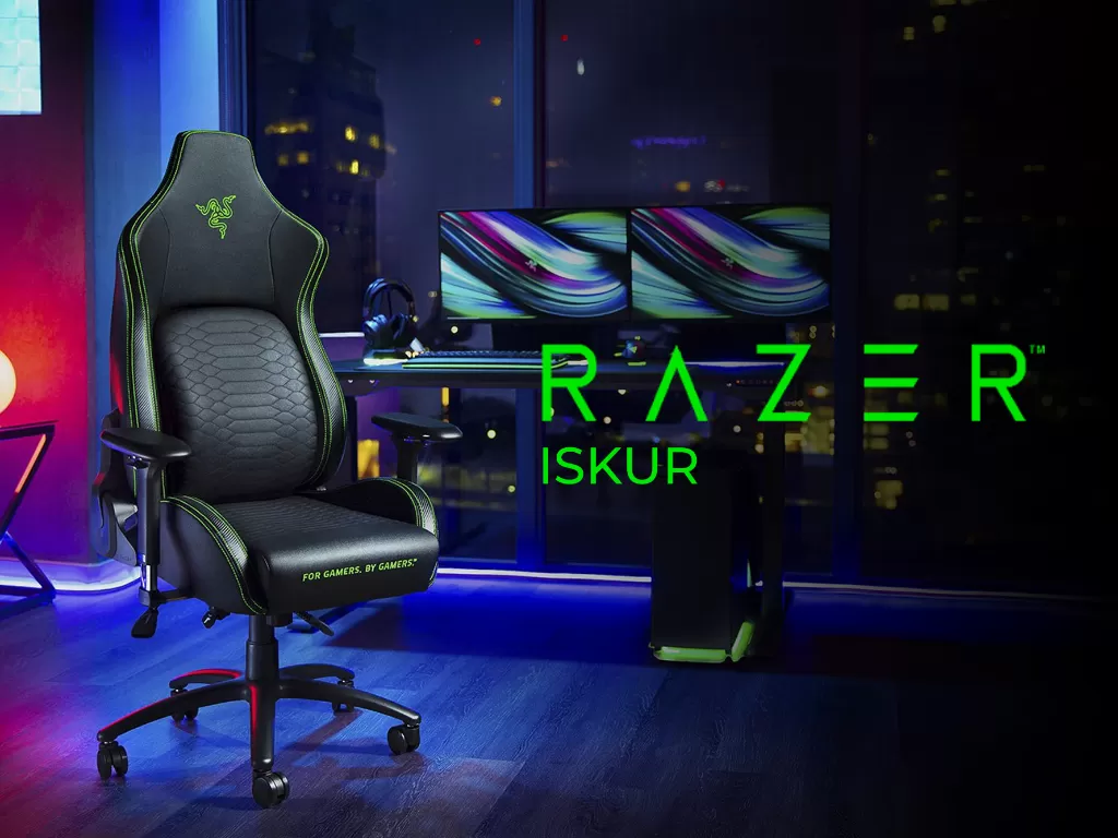 Tampilan kursi gaming pertama dari Razer bernama Razer Iskur (photo/Razer)