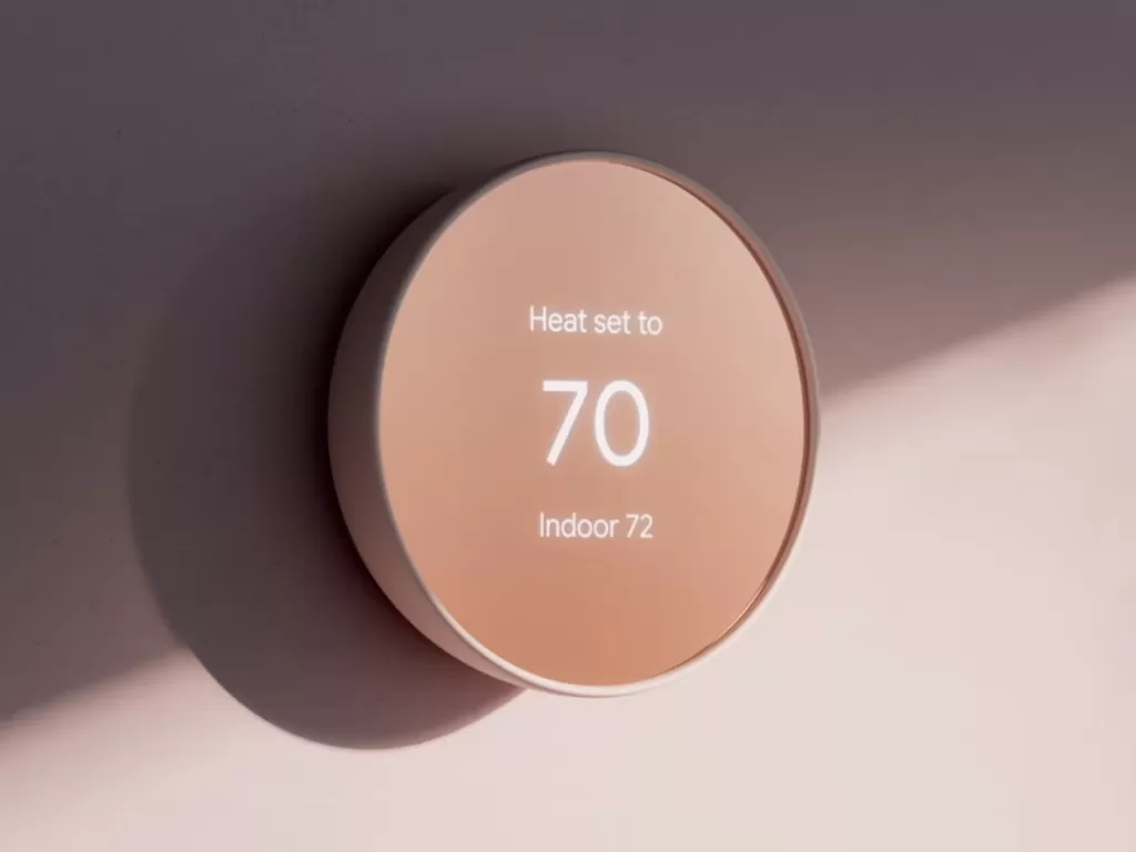 Tampilan perangkat Google Nest Thermostat terbaru (photo/YouTube/Made by Google)