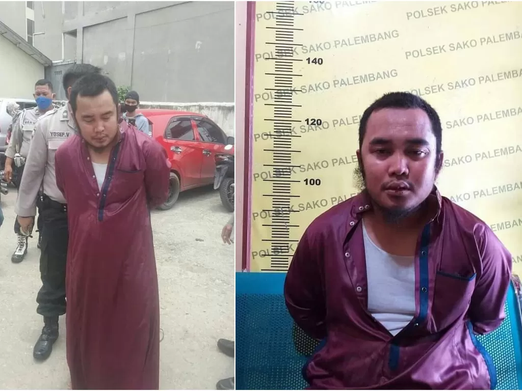 Wahyu Hidayat (28), guru ngaji di Palembang dipukuli massa usai cabuli muridnya. (Istimewa)