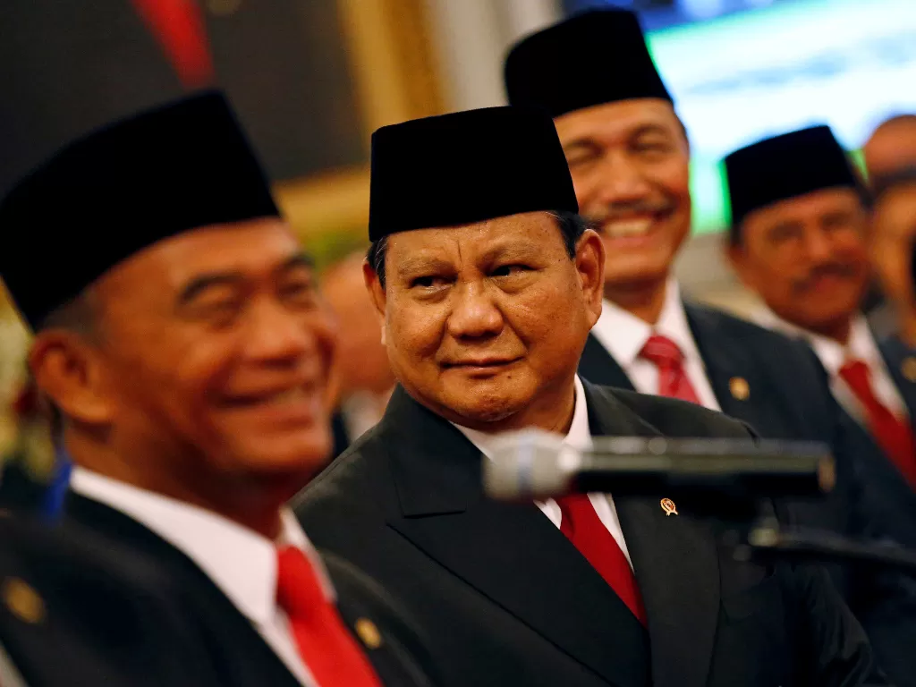 Menhan Prabowo Subianto (tengah) (Foto: REUTERS/Willy Kurniawan)