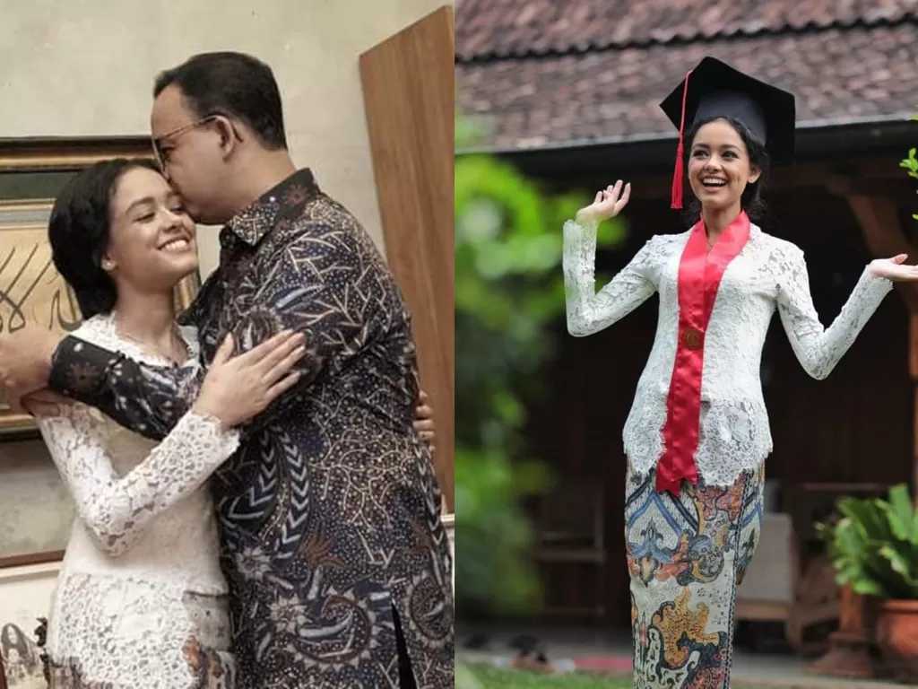 Gubernur DKI Jakarta Anies Baswedan dan putri sulungnya, Mutiara Annisa Baswedan. (Instagram @mutiarabaswedan)