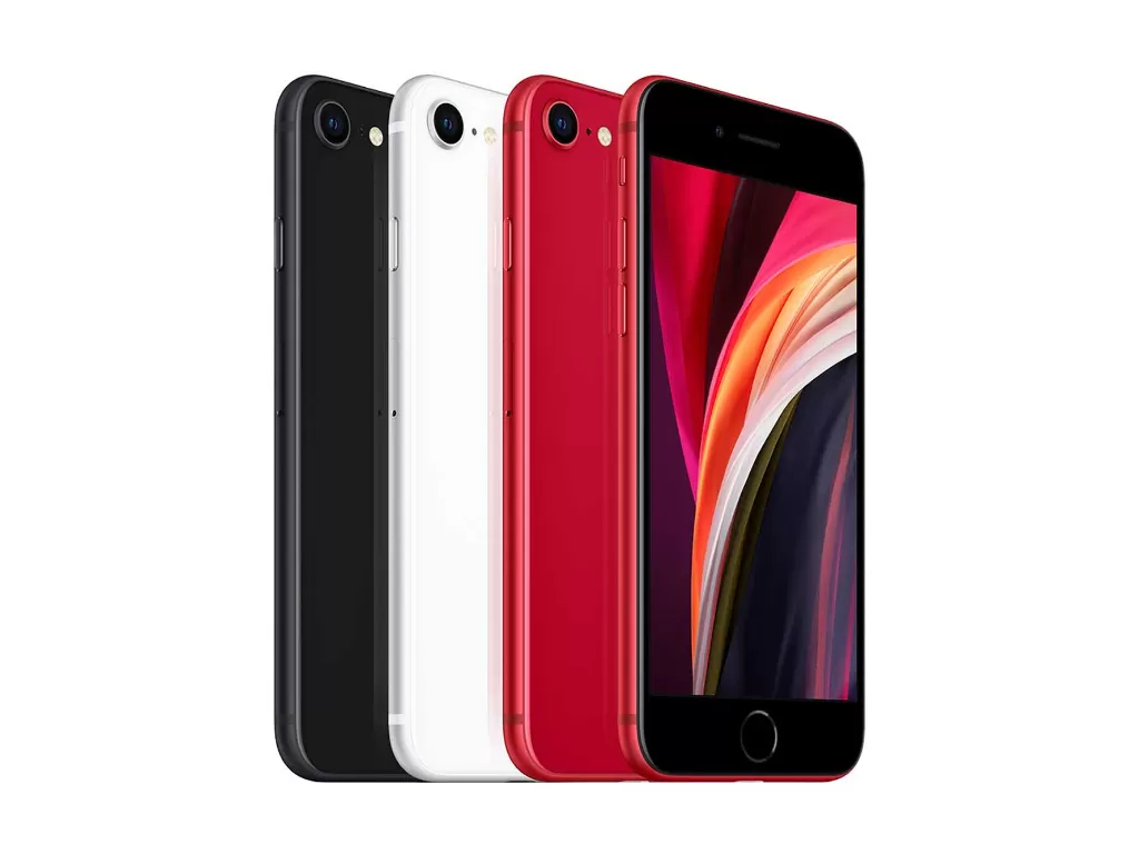 Tampilan smartphone iPhone SE 2020 dalam beberapa varian warna (photo/Dok. Apple)