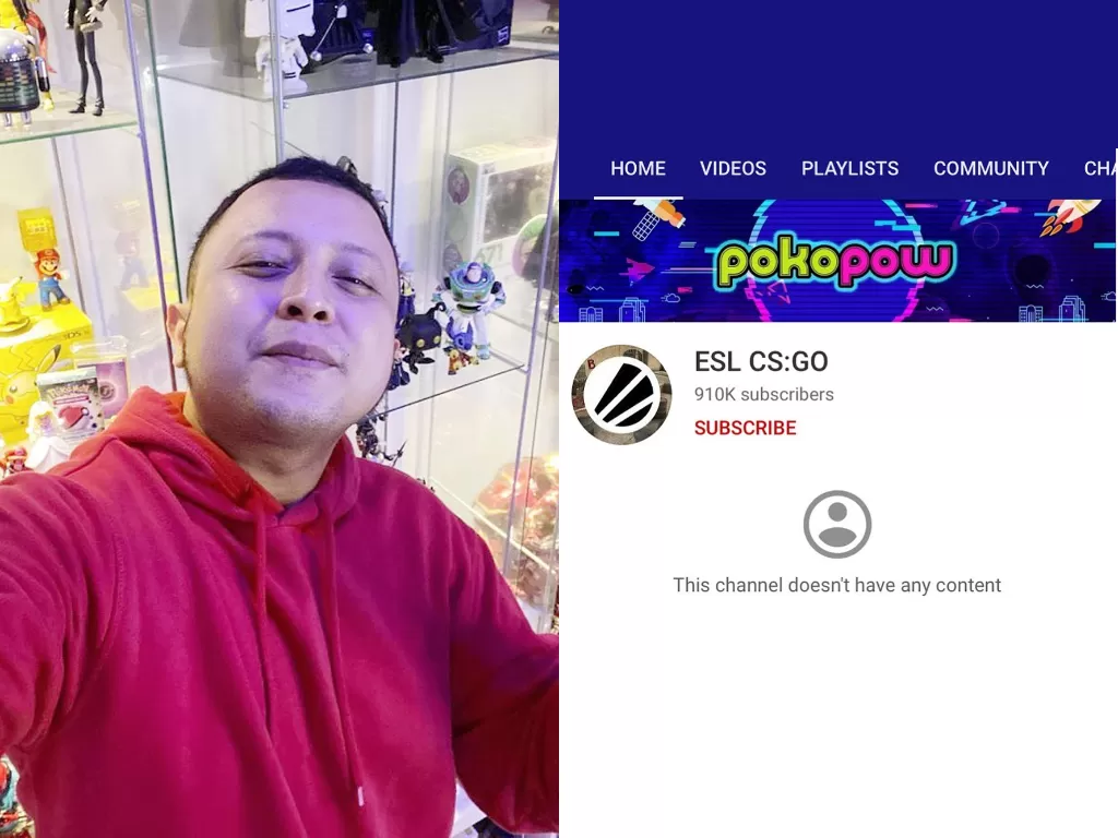 YouTuber Gaming Indonesia, Pokopow yang kini diretas (photo/Instagram/YouTube/Pokopow)