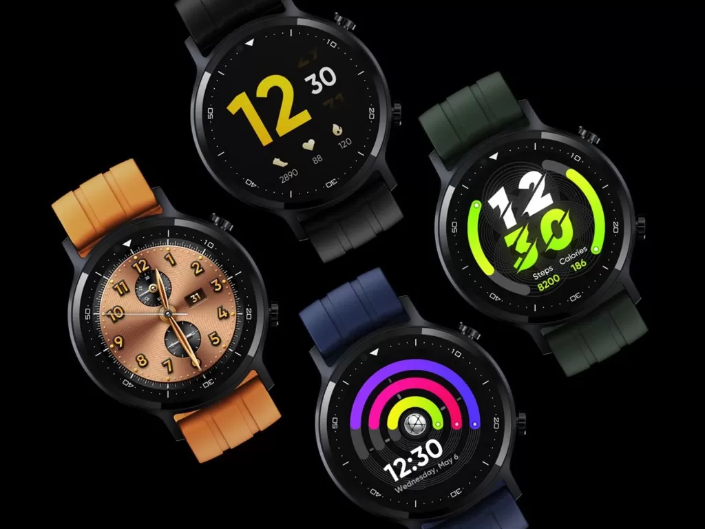 Tampilan smartwatch Realme Watch S dengan layar berbentuk lingkaran (photo/Realme)