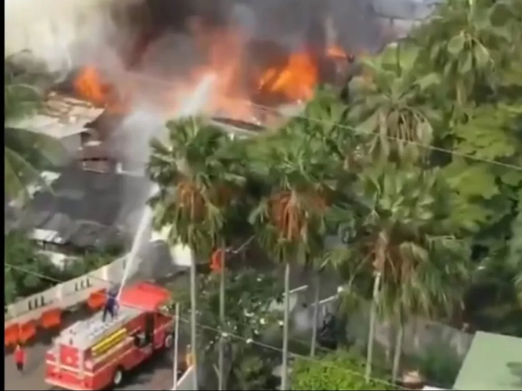 Kebakaran di Jakarta. (Foto: Twitter @Humasjakfire)