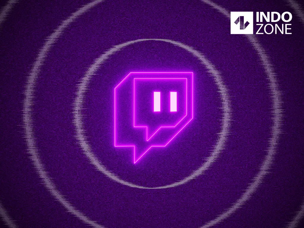 Ilustrasi logo layanan live streaming Twitch (Ilustrasi/INDOZONE/Ferry)