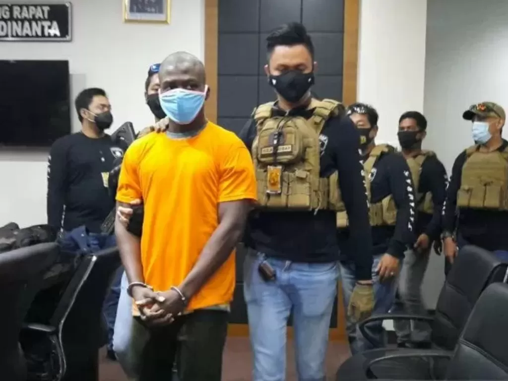 JD alias Shark (22) pelaku penganiayaan dan pembunuhan WN Nigeria Obino Michael Anija (29). (Photo/ANTARA/HO-Polres Metro Jakarta Barat)