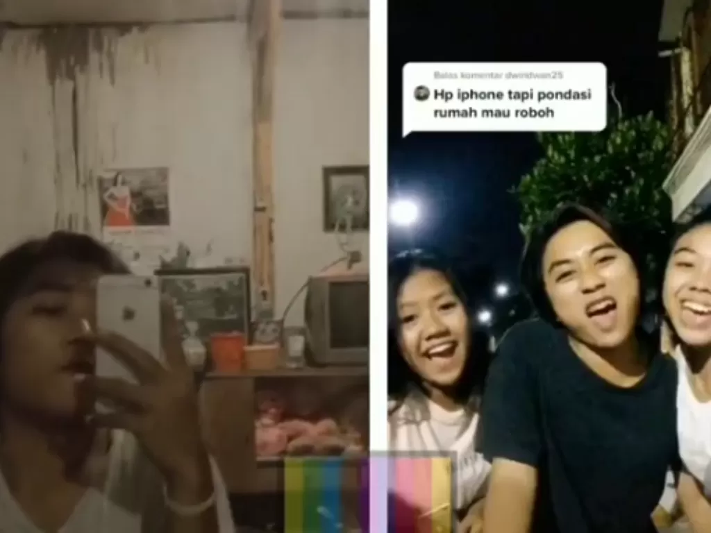 Cowok pamer pakai iPhone dan ejek pengguna hp lain viral (Instagram/@mak_inpoh)