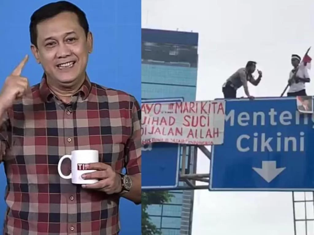 Denny Siregar sindir pemasang spanduk Sudirman Jakarta. (Istimewa)