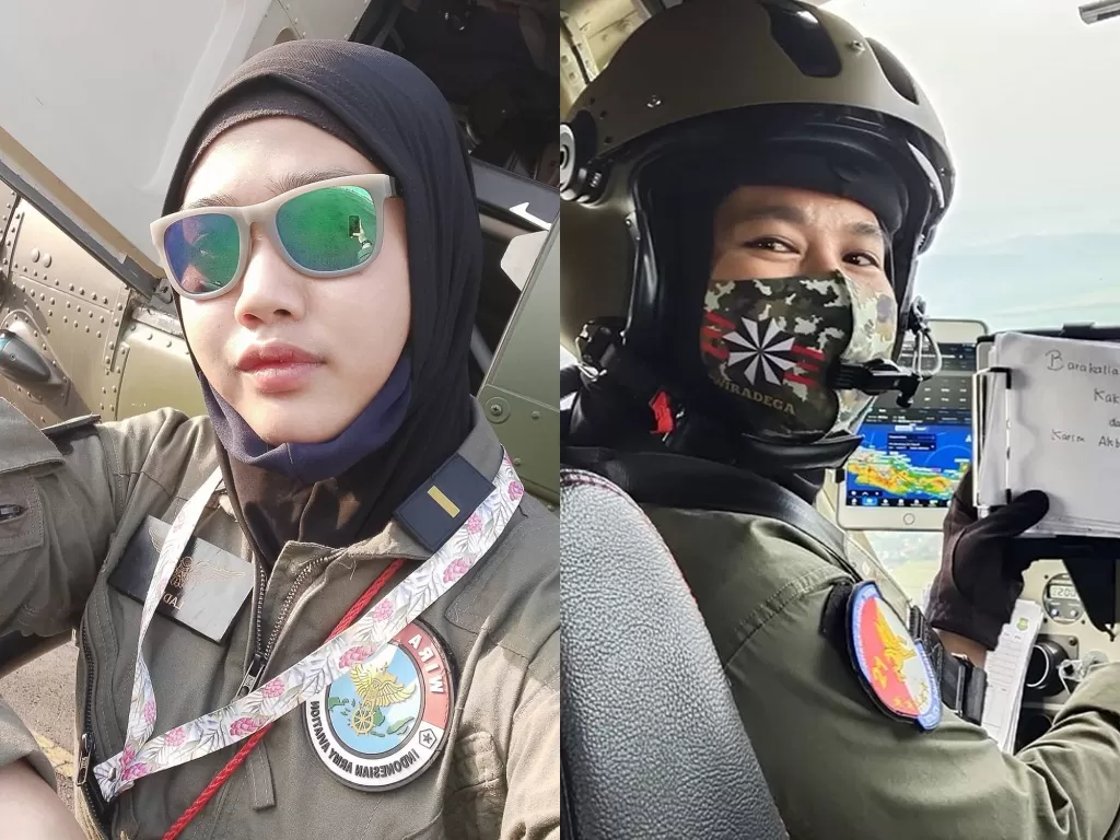 Letda CPN (K) Puspita Ladiba, Pilot Wanita Pertama TNI AD. (photo/Instagram/@puspitaladib)