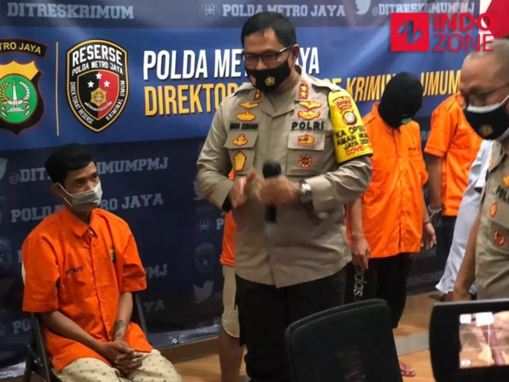 Konferensi pers kasus jambret Jakarta di Polda Metro Jaya, Jakarta. (INDOZONE/Samsudhuha Wildansyah)