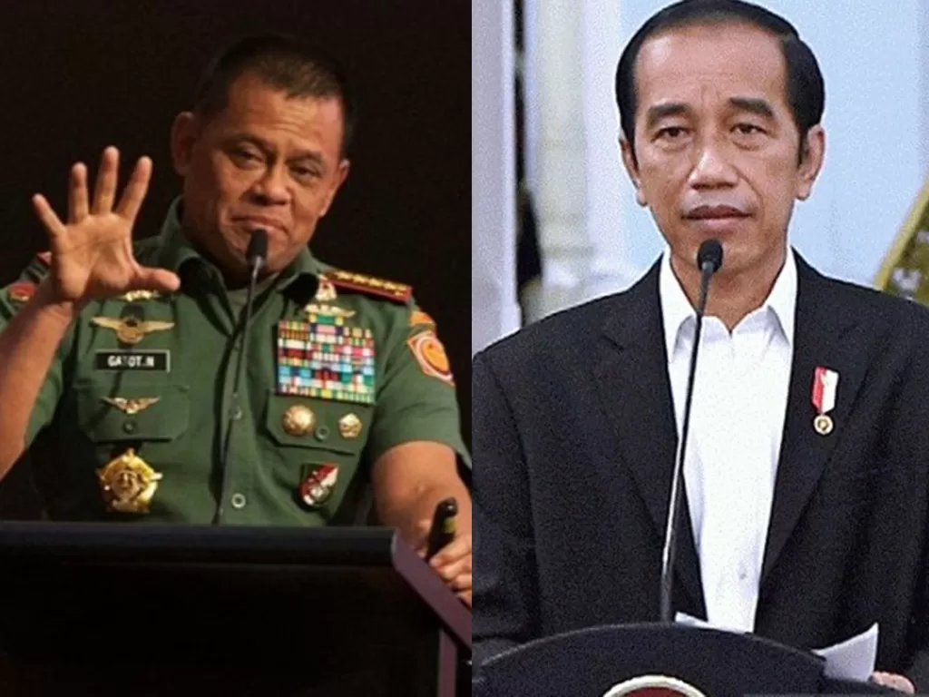 Kolase Mantan Panglima TNI Gatot Nurmantyo dan Presiden Joko Widodo (ANTARA)