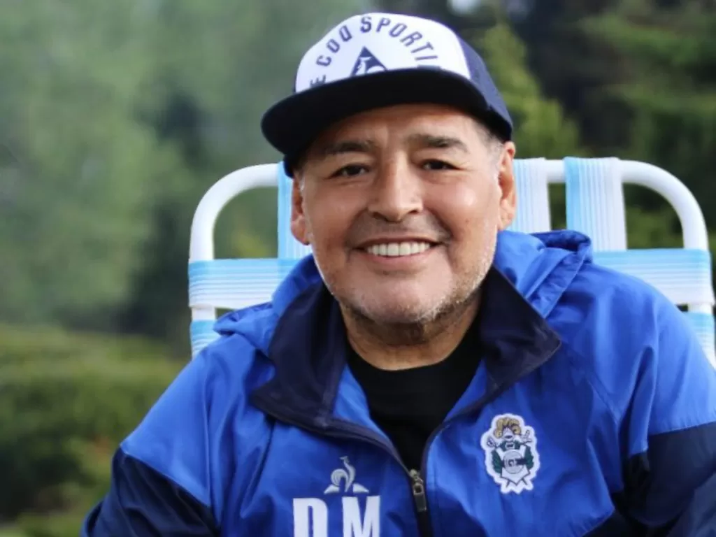 Diego Maradona. (photo/Twitter/gimnasiaoficial)