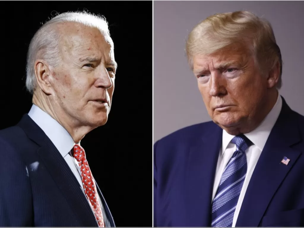 Kandidat Presiden AS Joe Biden dan Donald Trump. (Los Angeles Times)