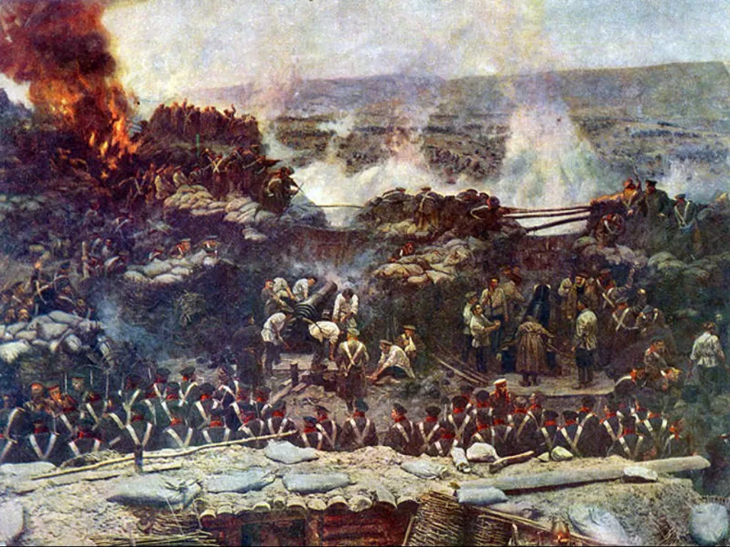 Lukisan mengenai gambaran perang Krimea. (Wikipedia/Franz Roubaud)
