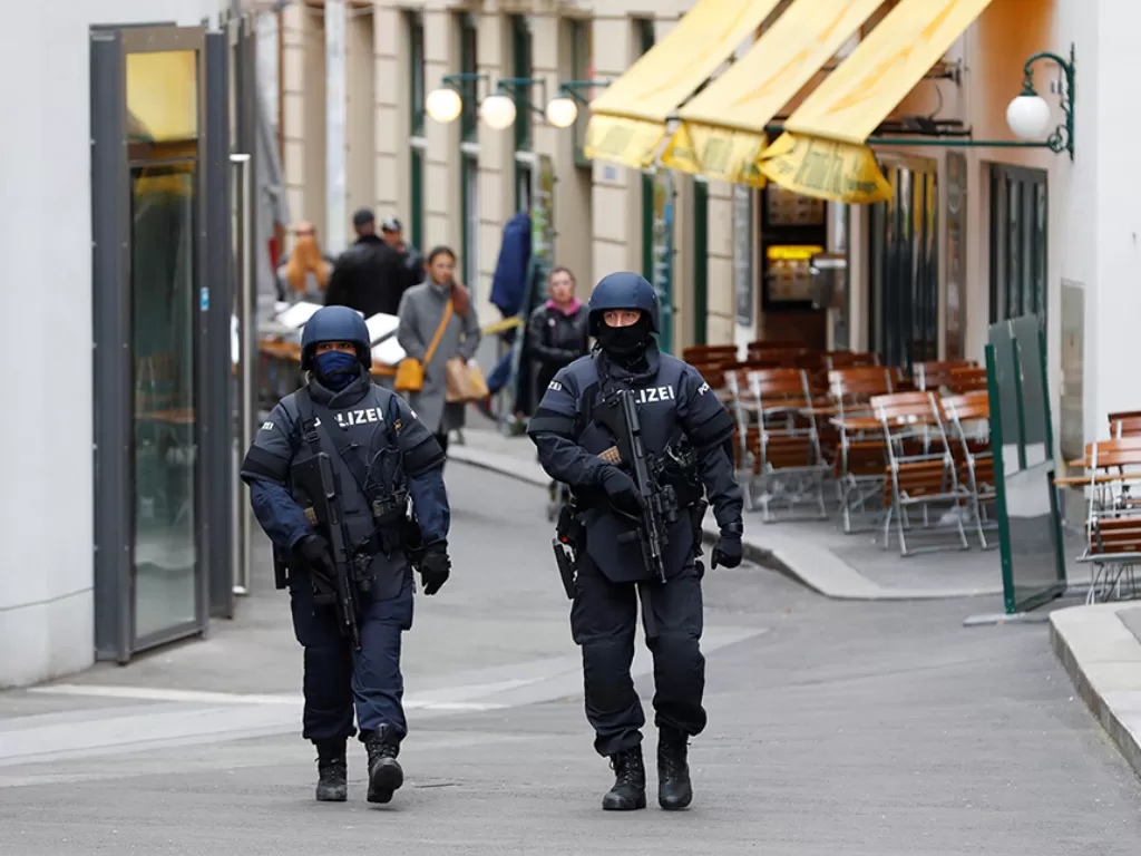 Lokasi penyerangan teror di Wina. (Photo/Reuters)