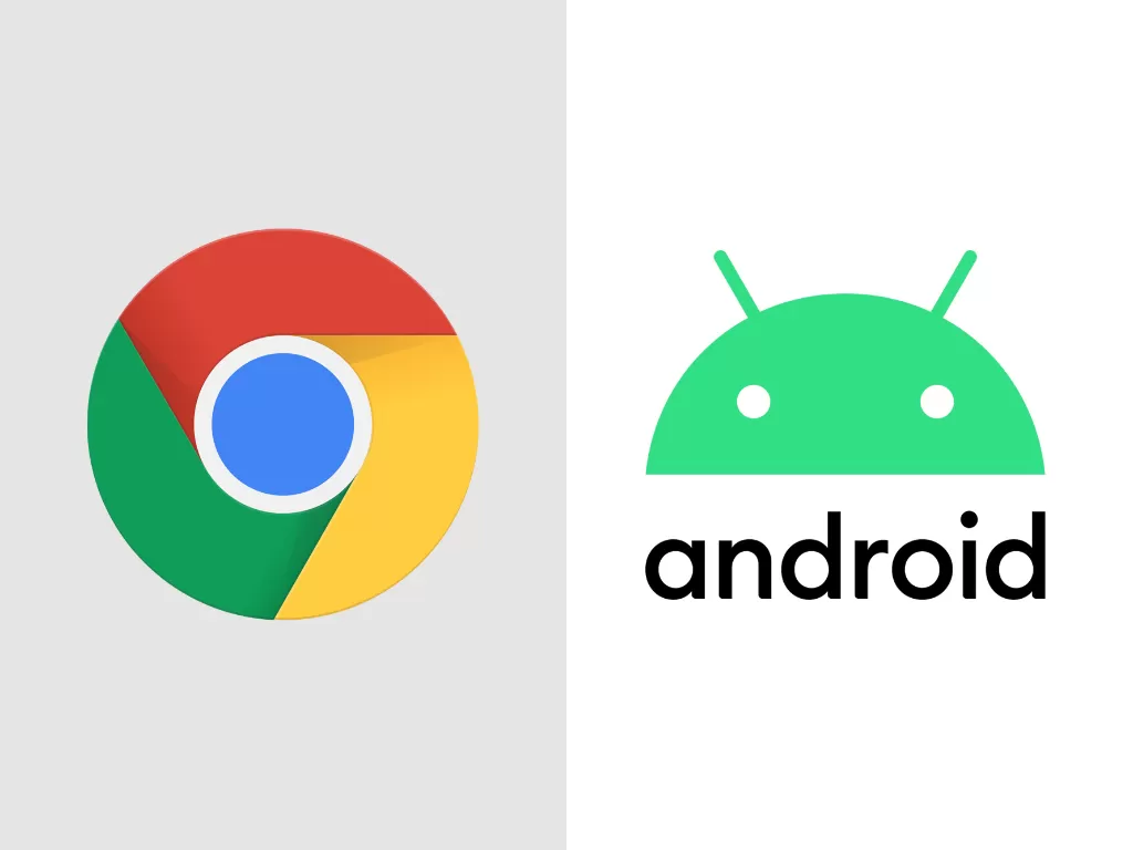 Logo browser Google Chrome dan sistem operasi Android (Ilustrasi/Google/Android)