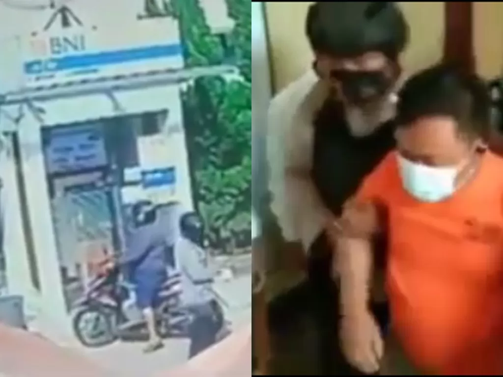 Pembobol ATM ditembak mati oleh polisi di Serang, Banten. (Tangkapan layar)