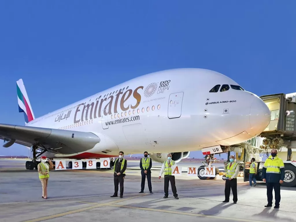 Pesawat Emirates A380. (photo/Instagram/@emirates)