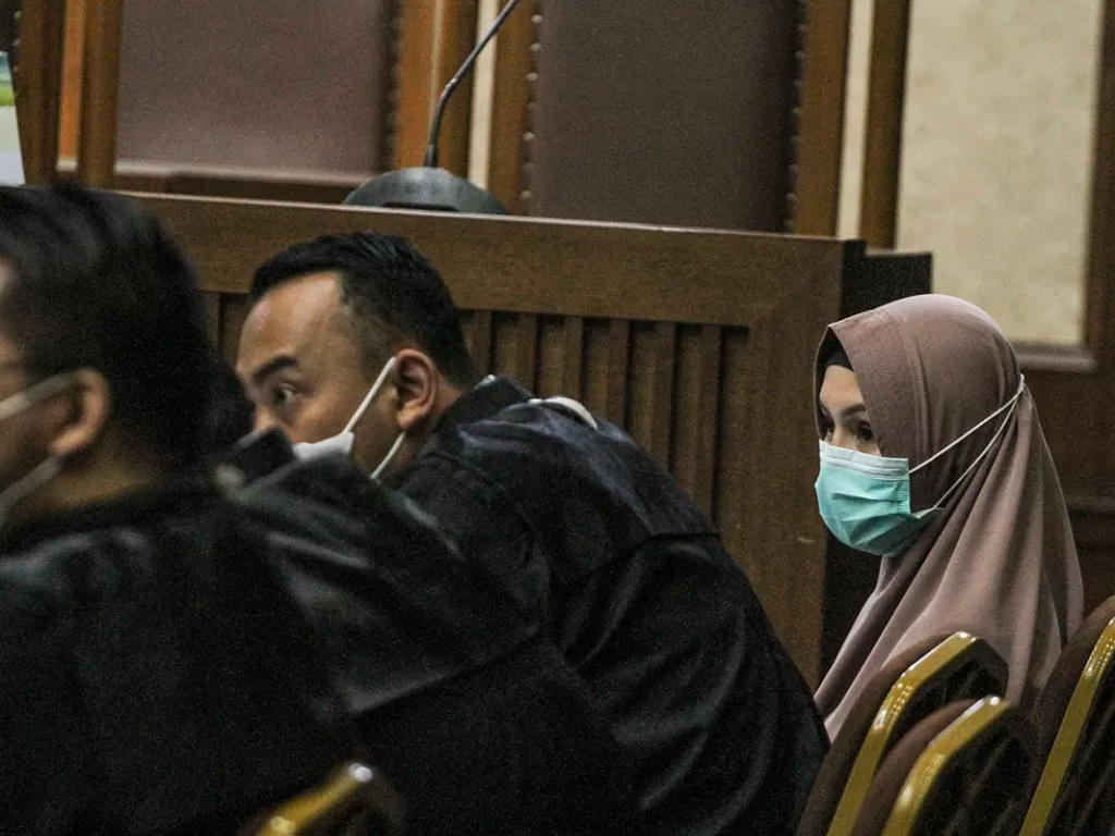 Terdakwa kasus dugaan suap dan gratifikasi pengurusan fatwa Mahkamah Agung (MA) Djoko Tjandra, Pinangki Sirna Malasari. (Photo/ANTARA FOTO/Asprilla Dwi Adha)