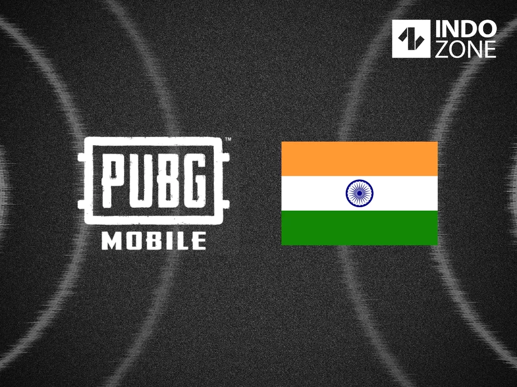 Ilustrasi logo game PUBG Mobile dan bendera negara India (Ilustrasi/INDOZONE/Ferry)