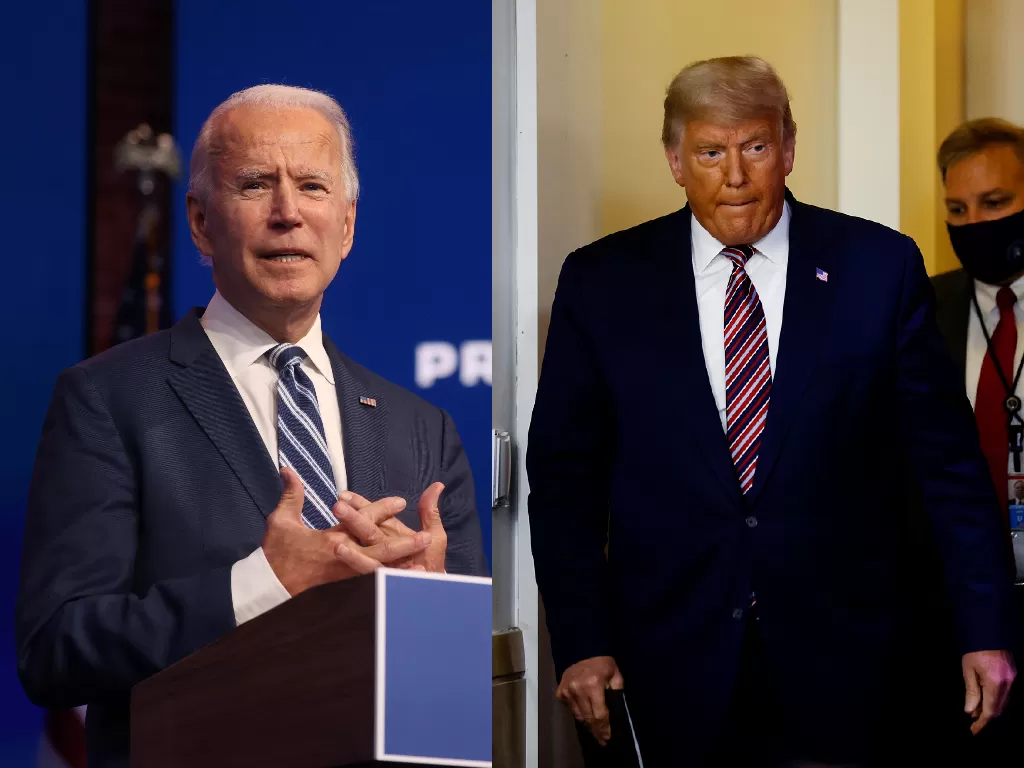Presiden terpilih Joe Biden (REUTERS/Jonathan Ernst), Presiden Pertahana Donald Trump. (REUTERS/Carlos Barria).