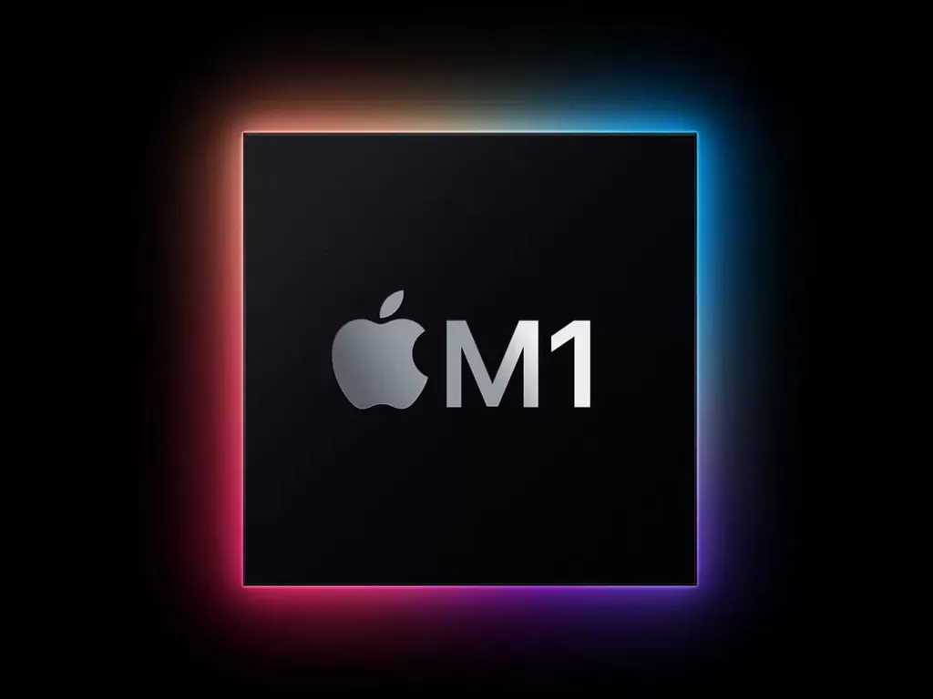 Ilustrasi prosesor Apple M1 terbaru berbasis arsitektur ARM (photo/Dok. Apple)