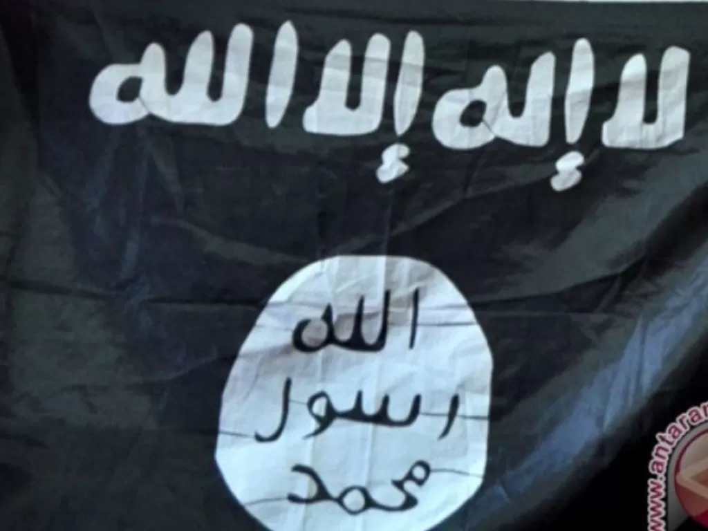 Ilustrasi bendera kelompok ISIS. (Antara).