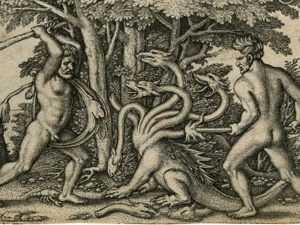  Hercules, Hydra dan Iolaus. (Theodysseyonline.com/Marilyn Spiller)