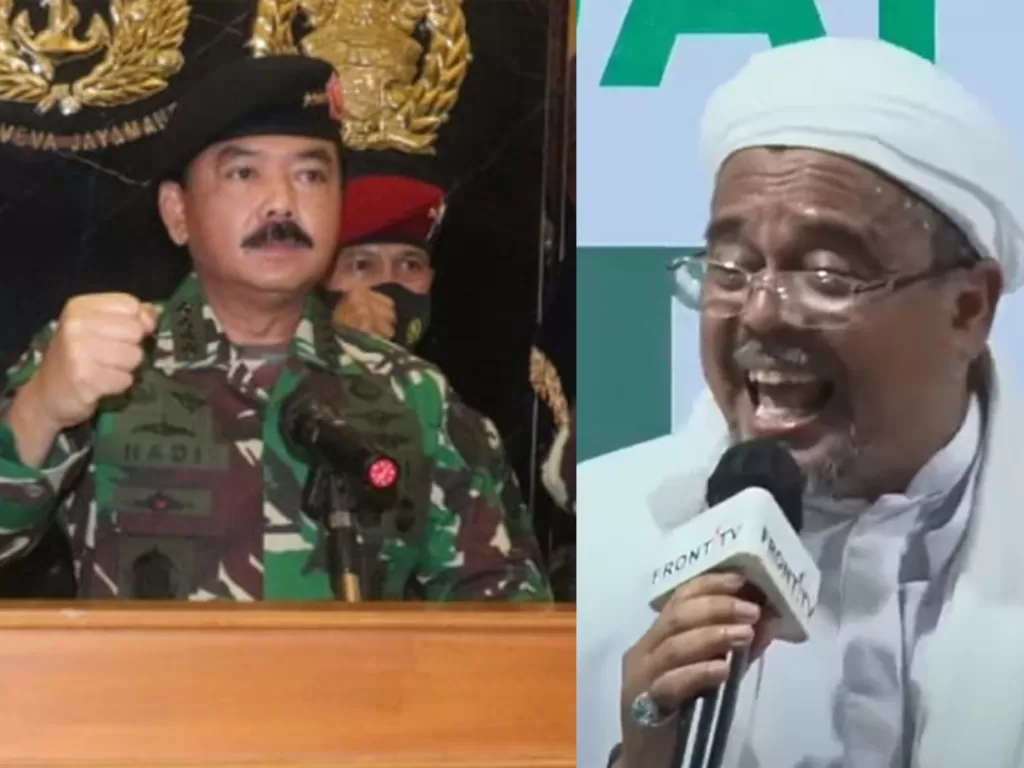 Panglima TNI Marsekal Hadi Tjahjanto jawab tantangan Rizieq yang mau lakukan revolusi akhlak. (FrontTV/PospenTNI)