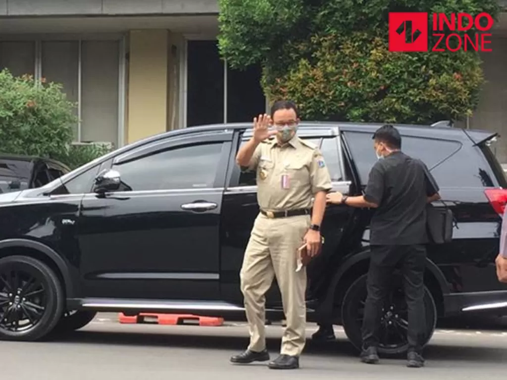 Gubernur DKI Jakarta Anies Baswedan penuhi panggilan polisi di Polda Metro Jaya. (INDOZONE/Samsudhuha Wildansyah)